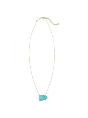Kendra Scott ‘Isla’ 14k Gold Plated Turquoise Pendant Necklace